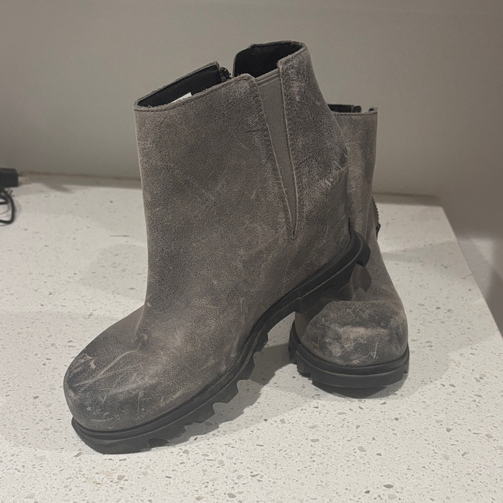 Sorel Charcoal Ankle Booties